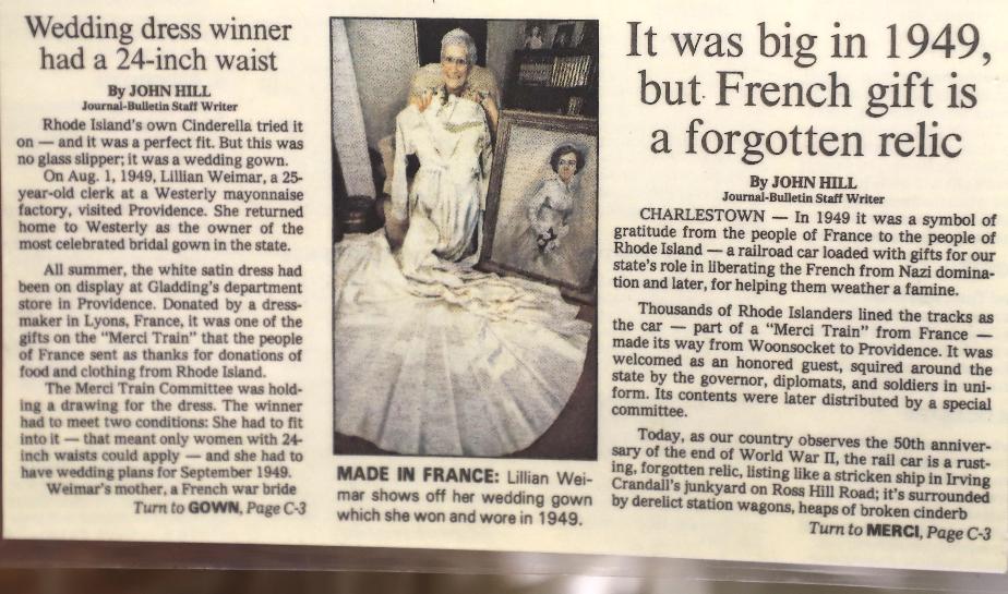 RI Museum of Work and Culture Merci Train Woonsocket RI Wedding Dress
