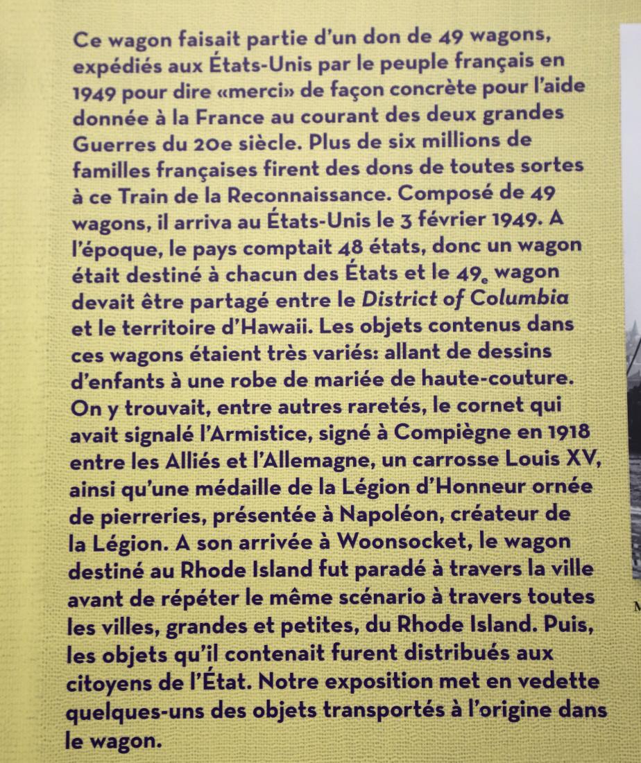 RI Museum of Work and Culture Merci Train Woonsocket RI French Story