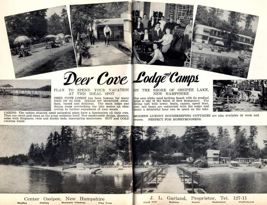 Deer Cove Lodge & Camps - Ossipee NH 1953