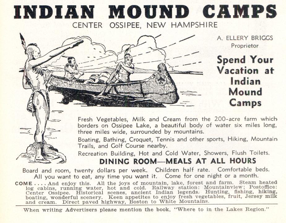 Indian Mound Camps - Ossipee NH 1939