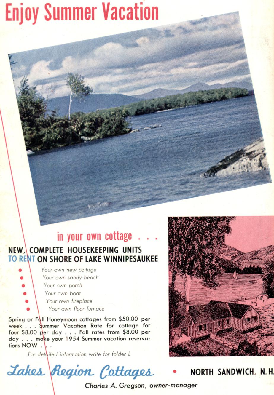 Lakes Region Cottages - North Sandwich NH 1953