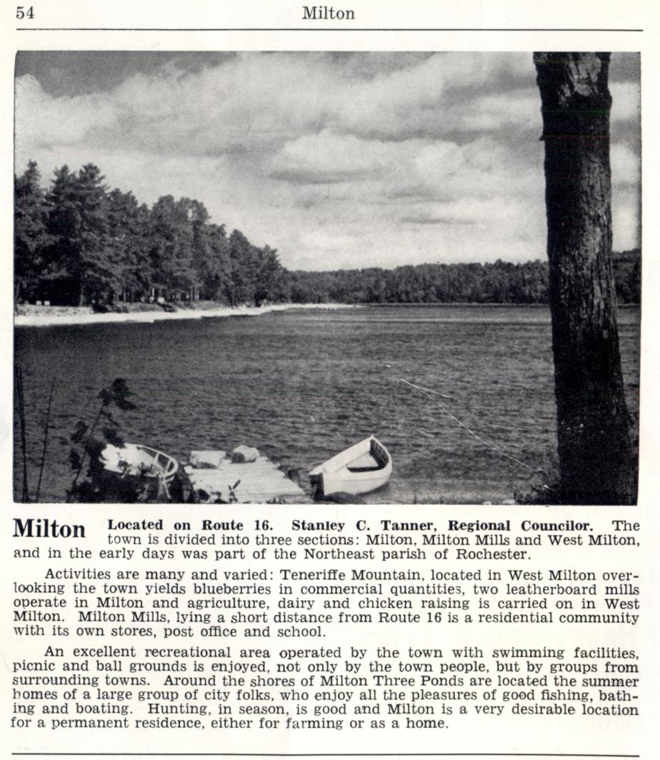 Milton NH Visitor's Guide 1953