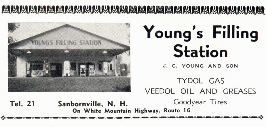 Young's Filling Station - Sanbornville NH 1940