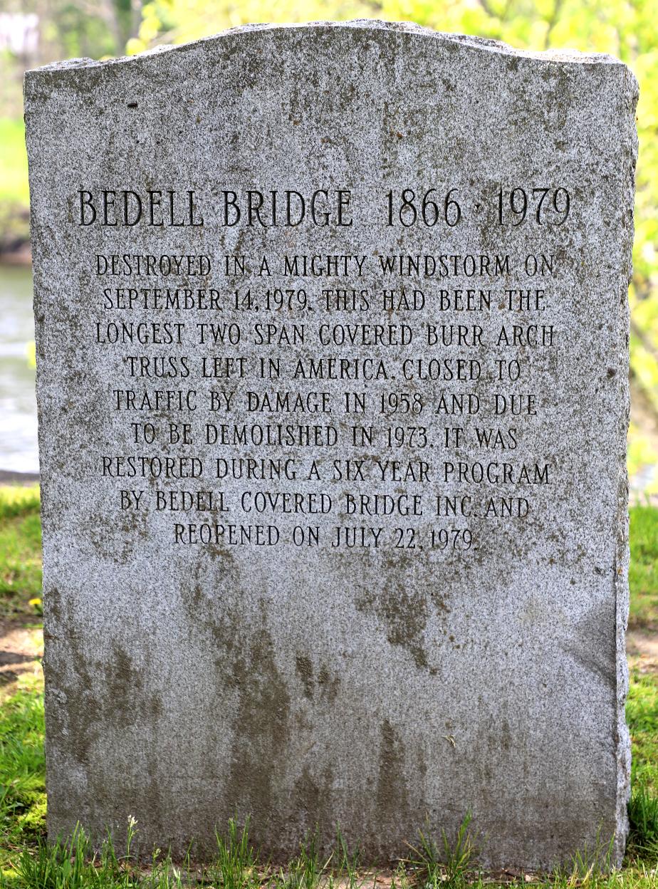 Bede3ll Bridge Historical Marker #136 - Haverhill New Hampshire