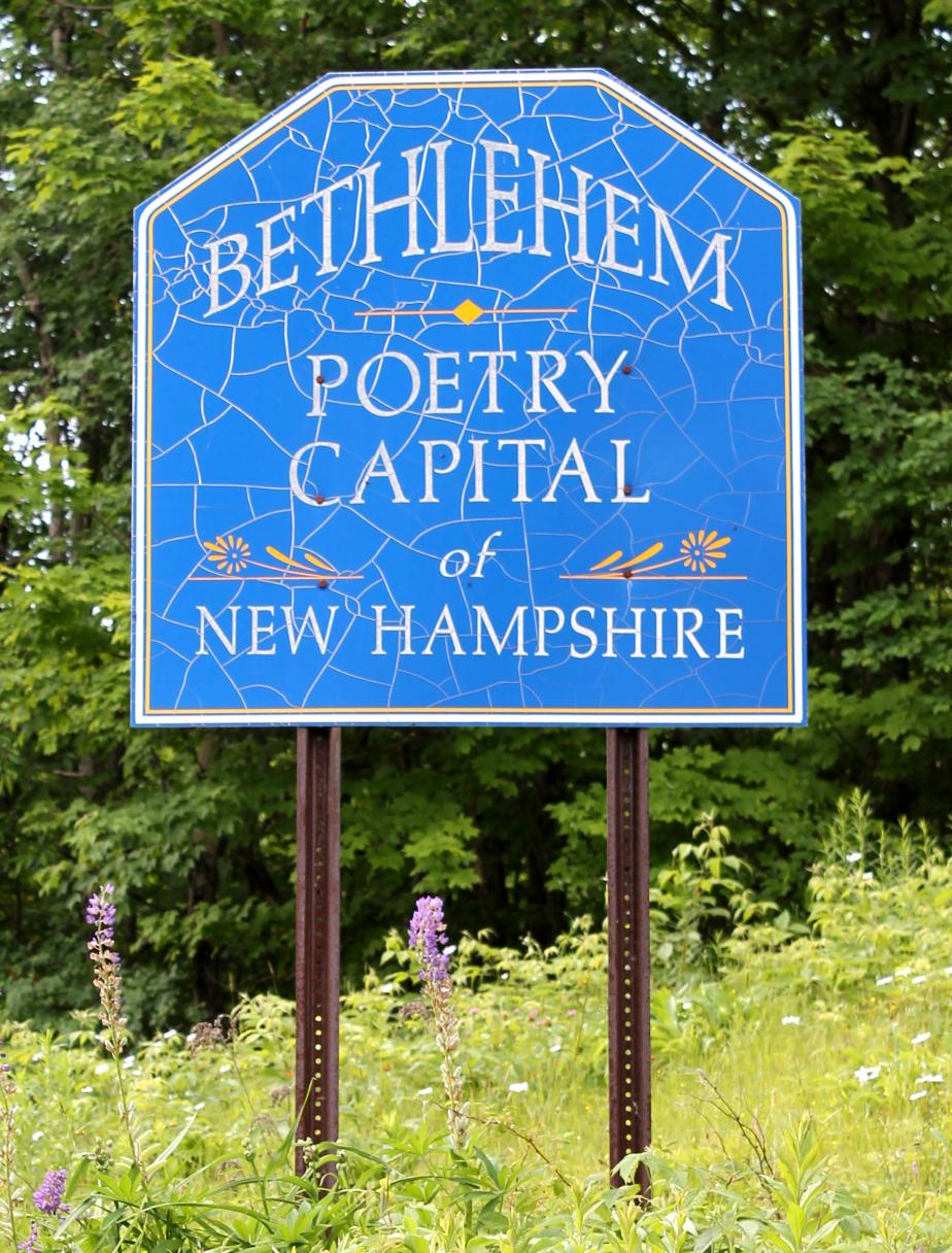 Bethlehem New Hampshire Poetry Capitol Welcome Sign