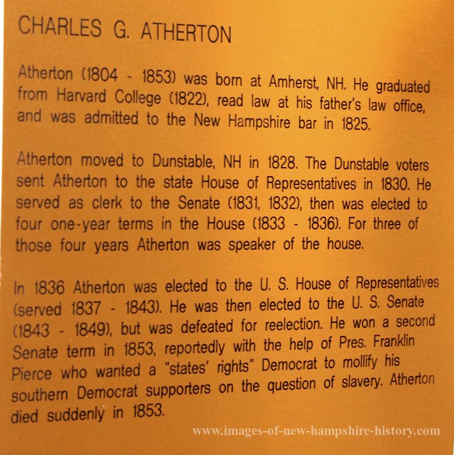 Charles Gordon Atherton NH State House Portrait