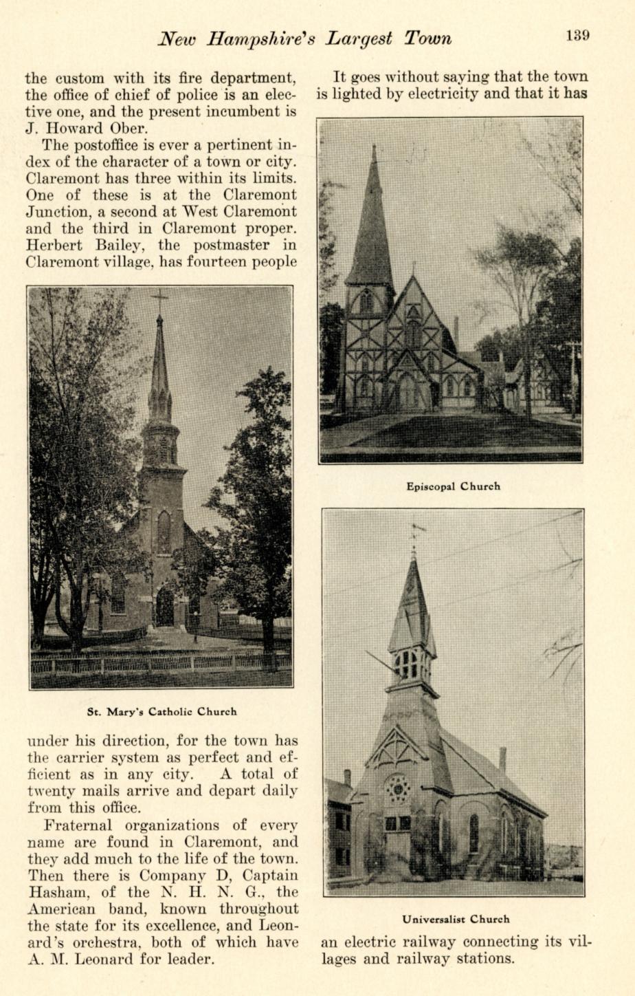 Claremont New Hampshire Illustrated - 1908