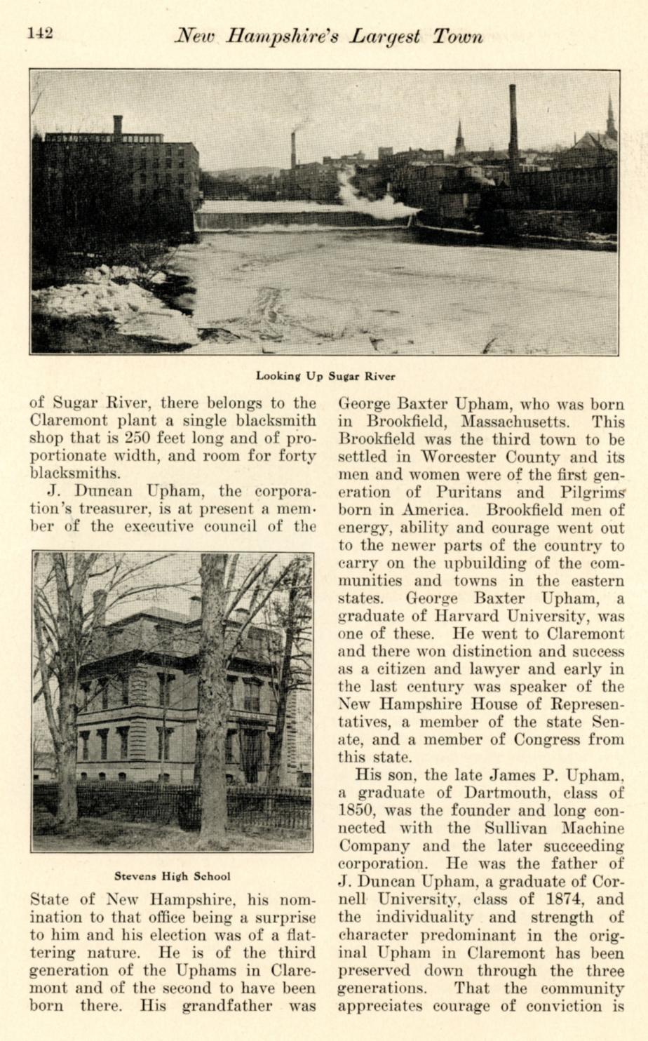 Claremont New Hampshire Illustrated - 1908