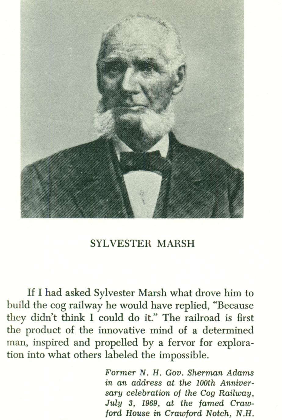Sylvester Marsh - Originator of the Cog Railway