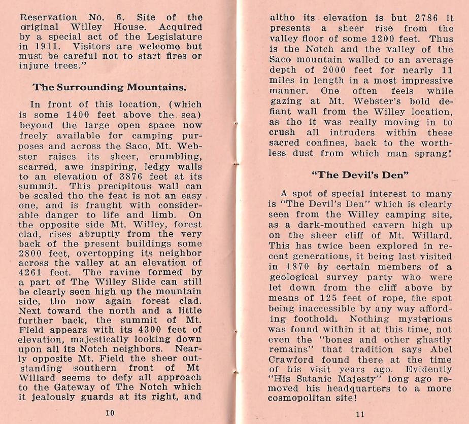 The Willey Slide - Its History, Legend & Romance 1923 - Rev Guy Roberts