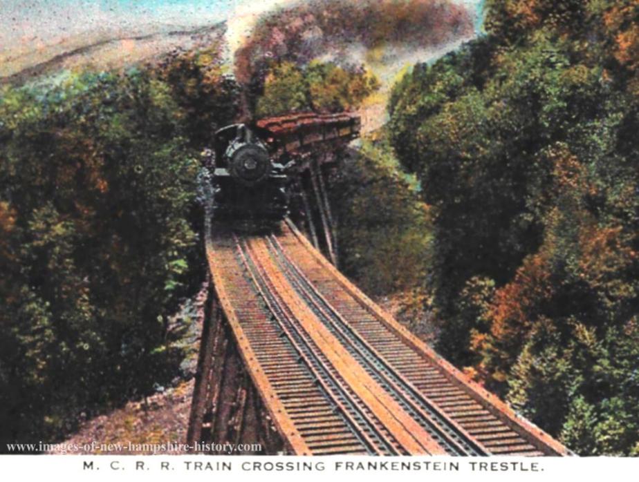 Crawford Notch Postcards - 1930s Frankenstein Trestle