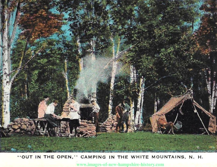 Crawford Notch Postcards - 1930s White Mountain Camping