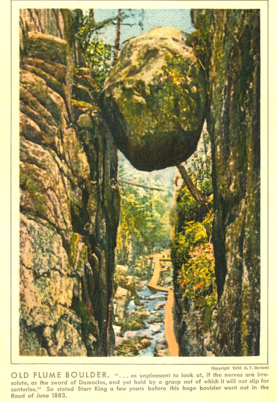 Franconia Notch Flume Boulder - 1933