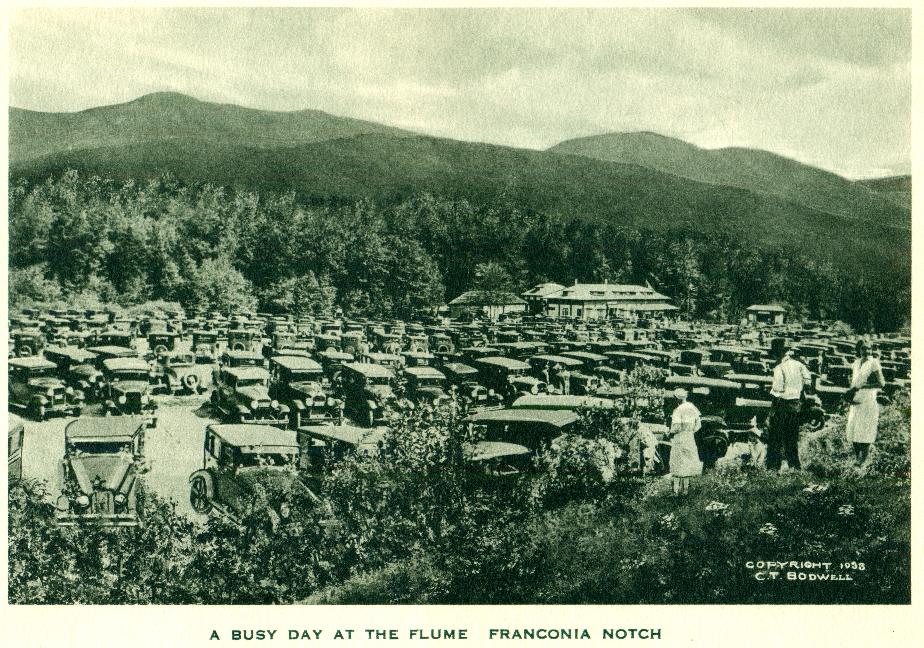 Franconia Notch Flume Parking Lot 1933