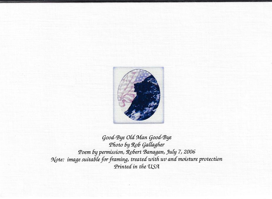 Good-Bye Old Man Good-Bye Commemorative Card