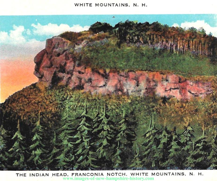 Indian Head Franconia Notch Postcard Set 1930s