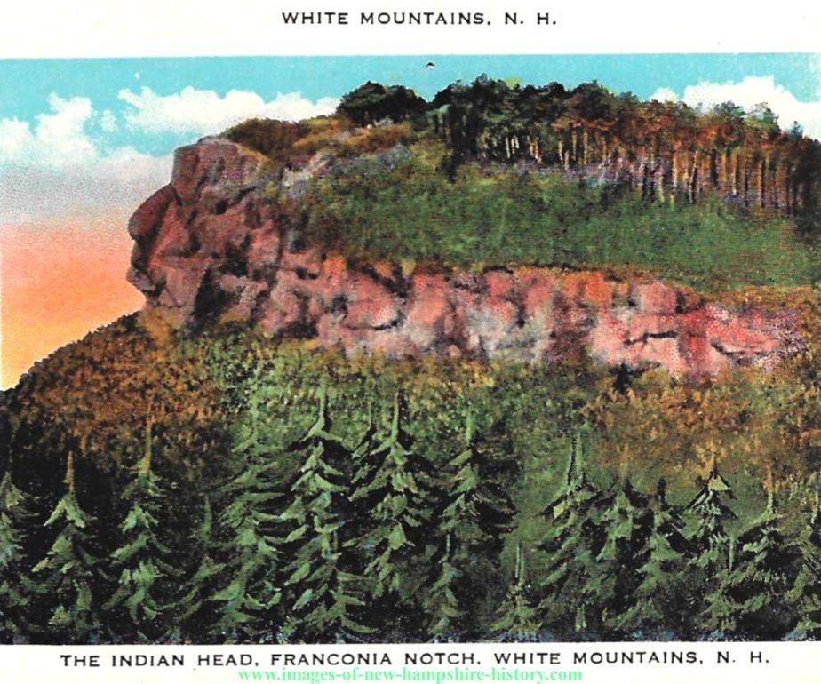 Indian Head Franconia Notch Postcard Set 1930s