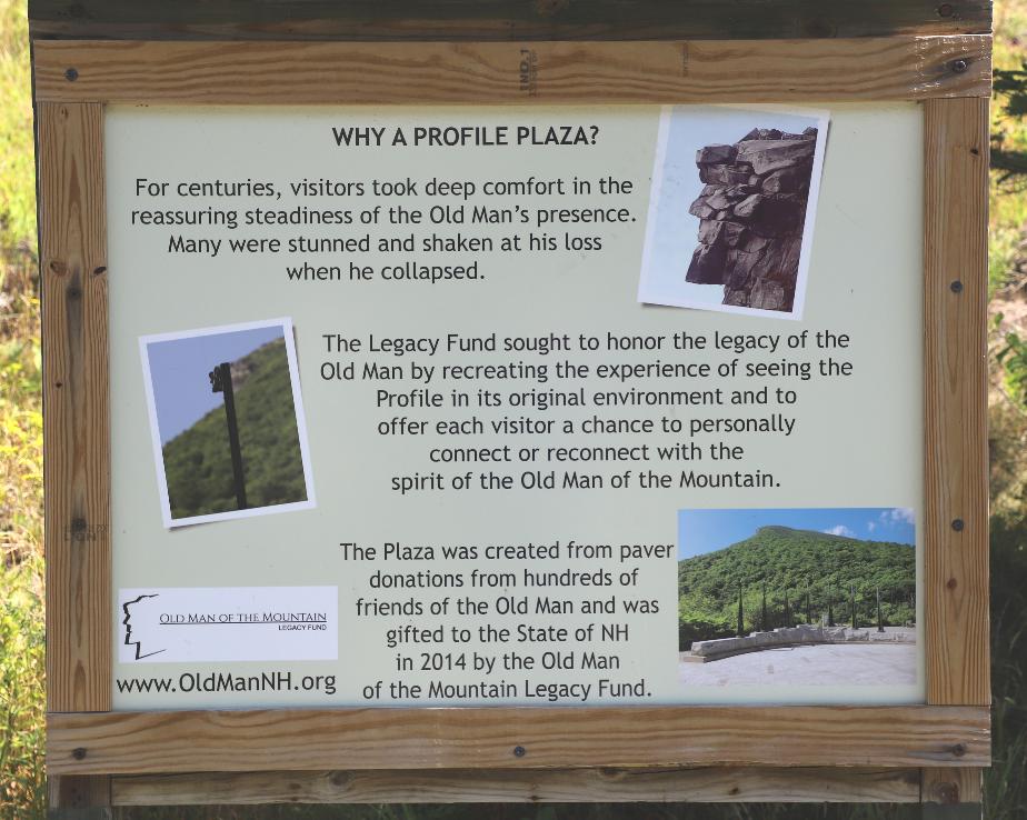 Old Man of the Mountain Profiling Plaza - Franconia Notch New Hampshire