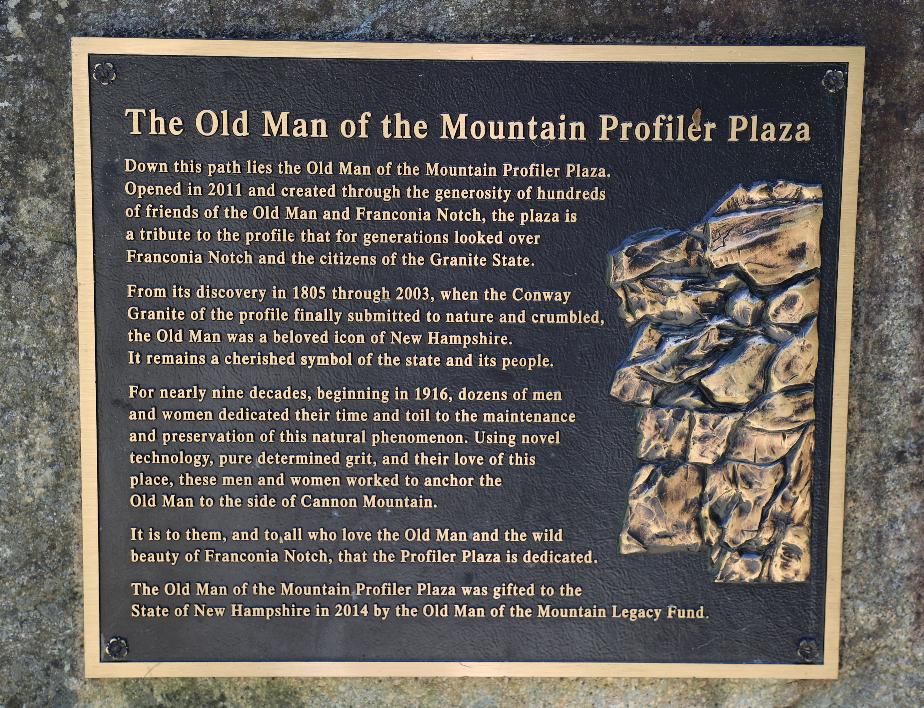 Old Man of the Mountain Profiling Plaza - Franconia Notch New Hampshire