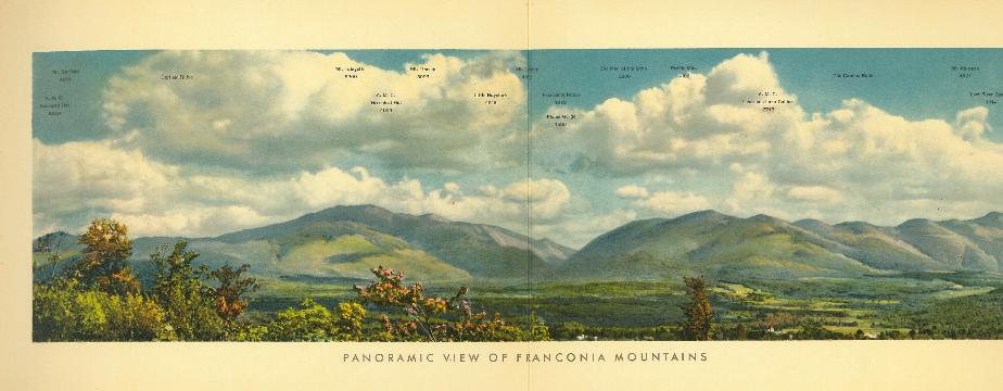 Panoramic View of the Franconia Mountains 1933