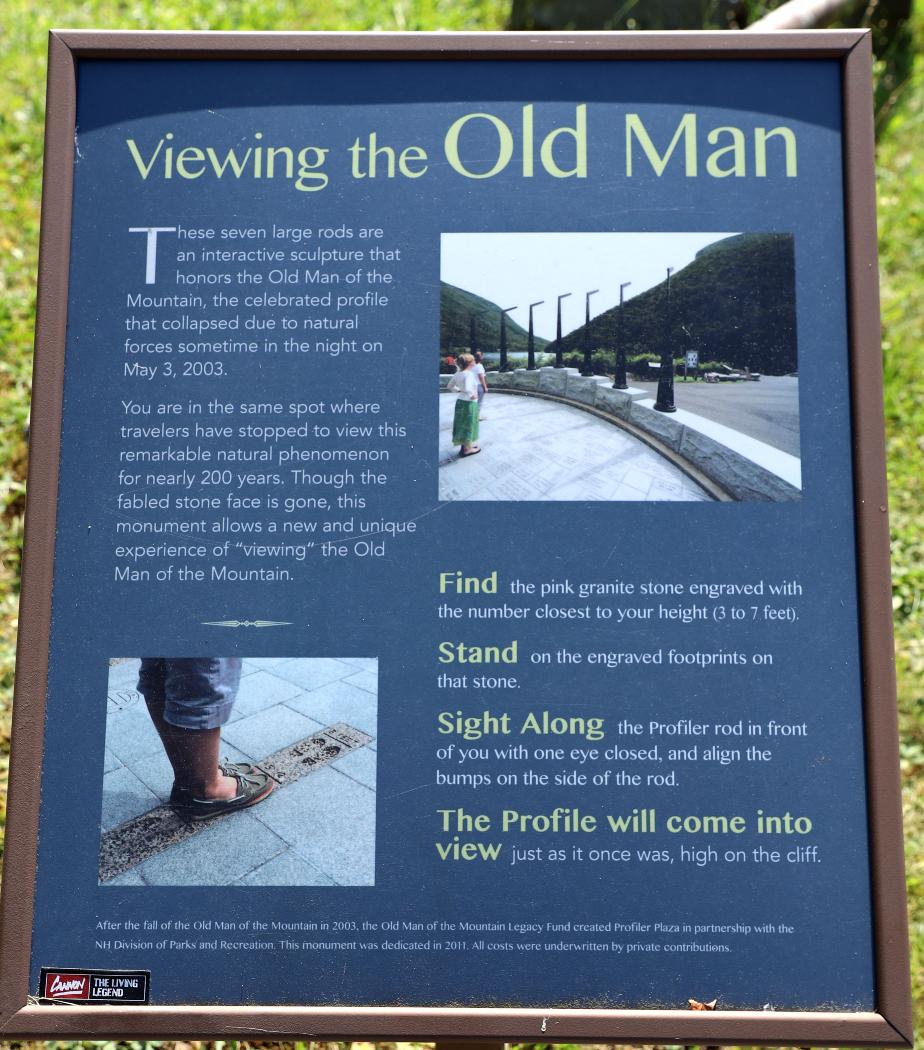 Old Man of the Mountain Profiling Plaza - Franconia Notch New Hampshire