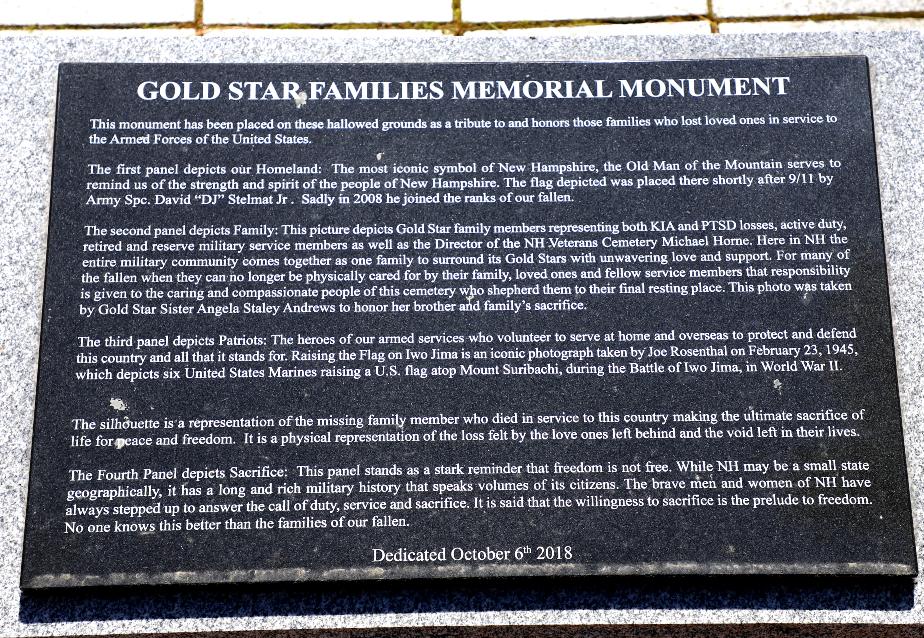 NH State Veterans Cemetery - Gold Star Families Memorial