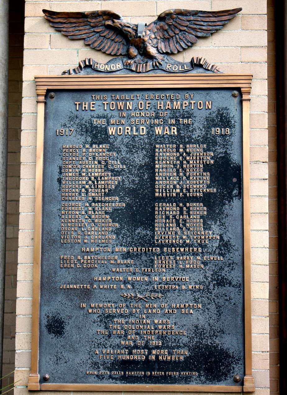 Hampton New Hampshire World War I Veterans Memorial
