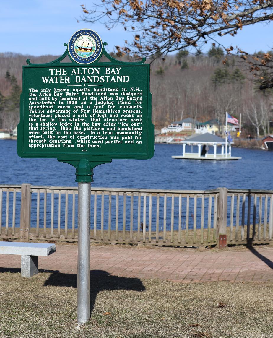 Alton Bay NH Water Bandstand Historical Marker #288