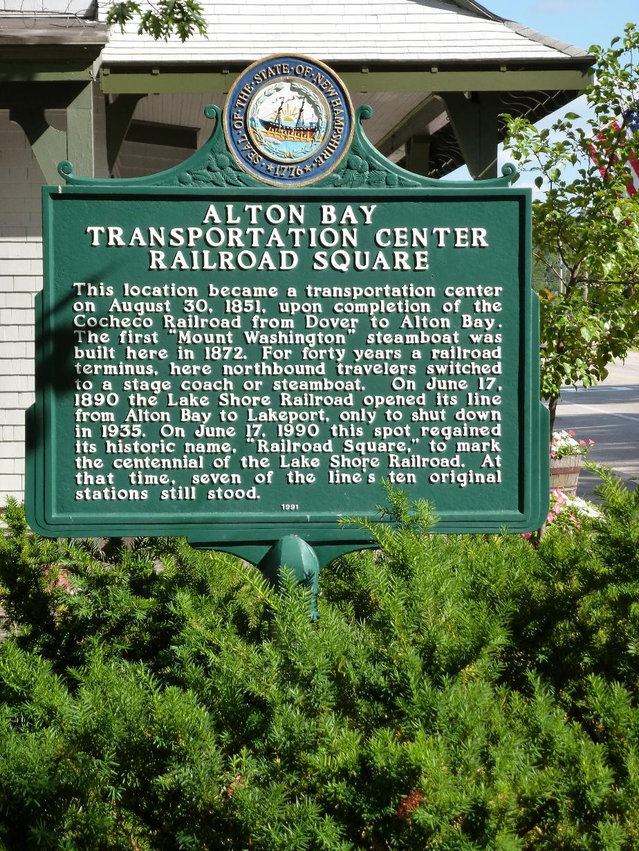 Alton Bay Transportation Center Historical Marker