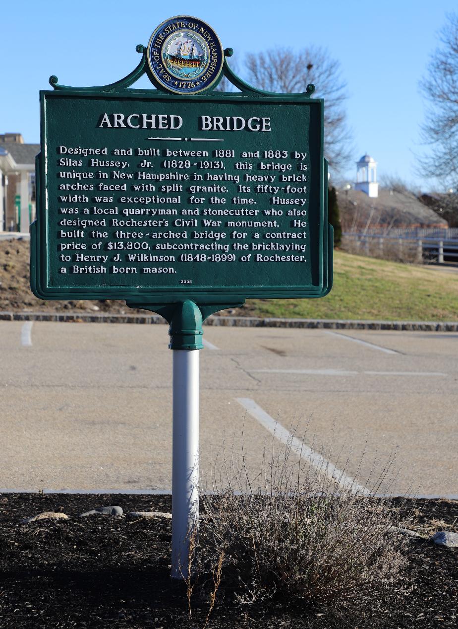 Arched Bridge in Rochester New Hampshire Historical Marker #191