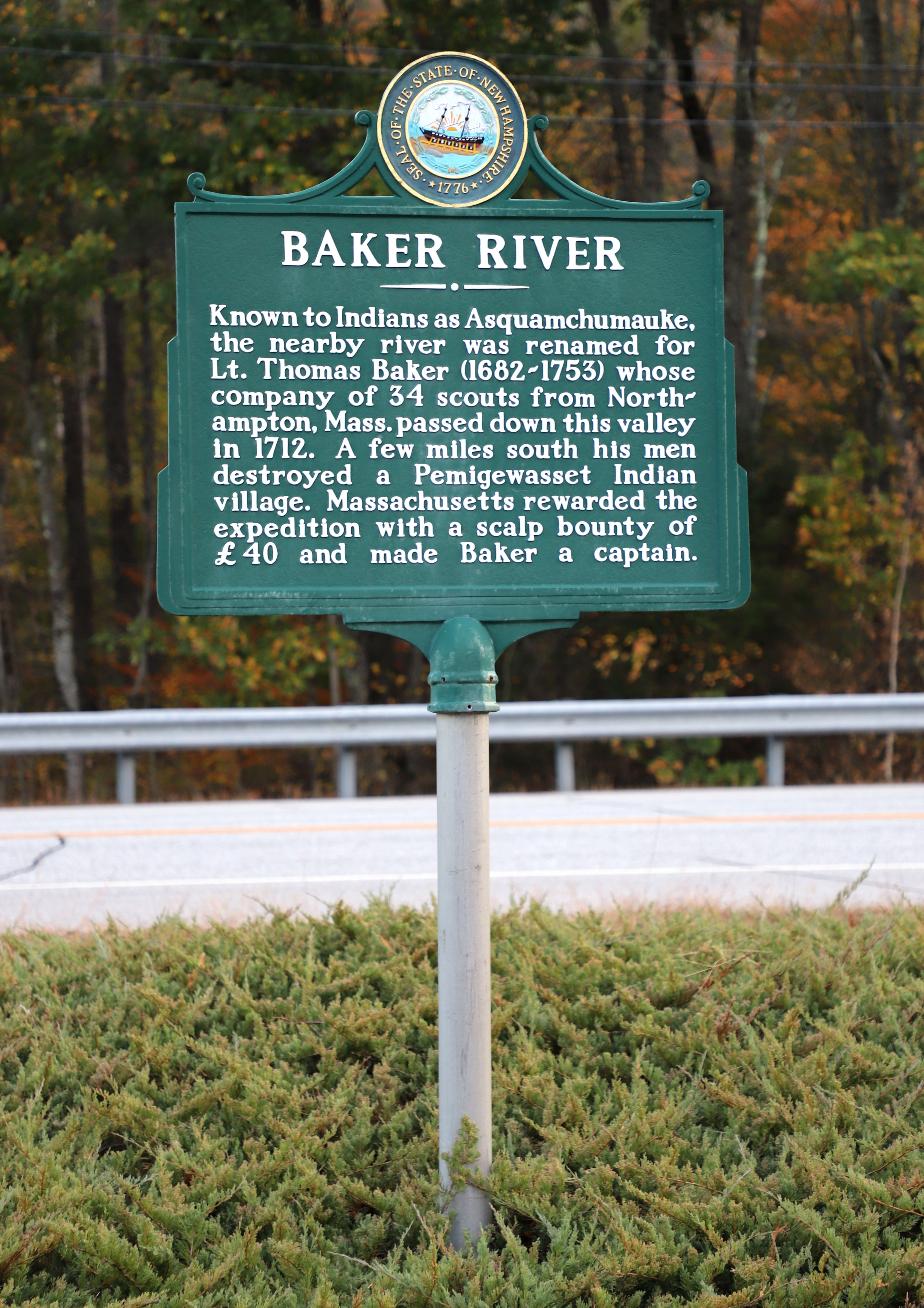 Baker River Historical Marker #55 Rumney New Hampshire