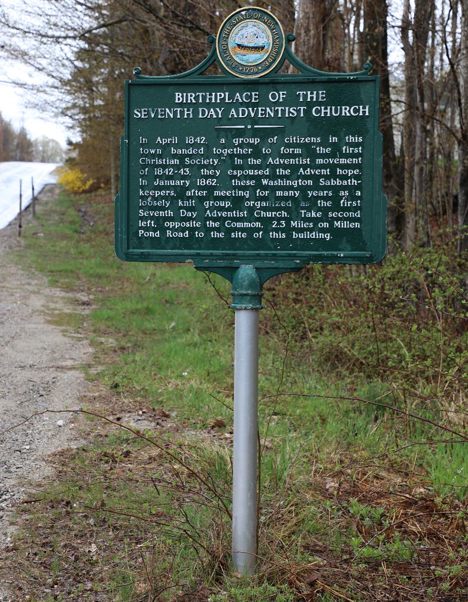 Seventh Day Adventist Church NH Historical Marker #94 Washington NH