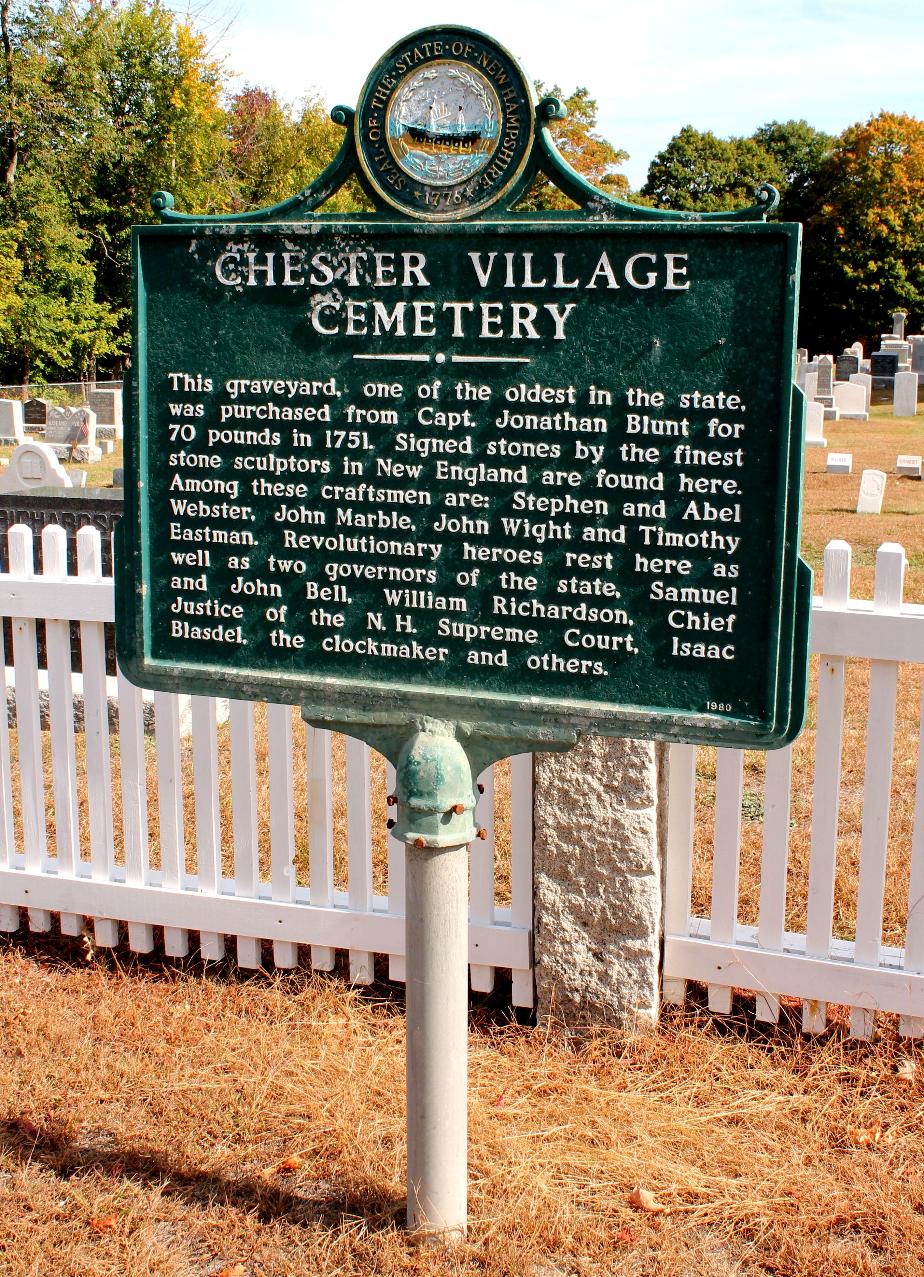 Chester New Hampshire Village Cemeteryy