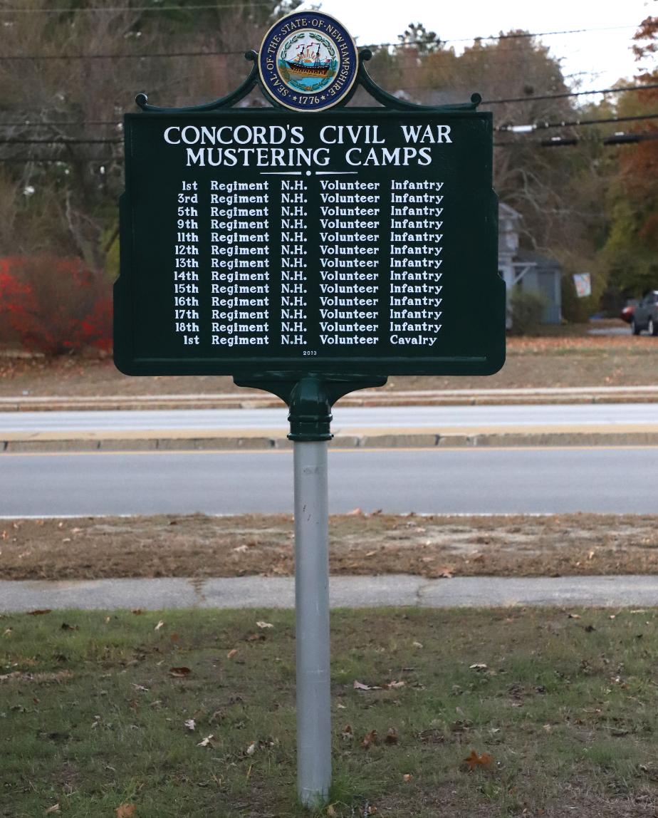 Civil War Mustering Camps Historical Marker #236 - Concord, New Hampshire