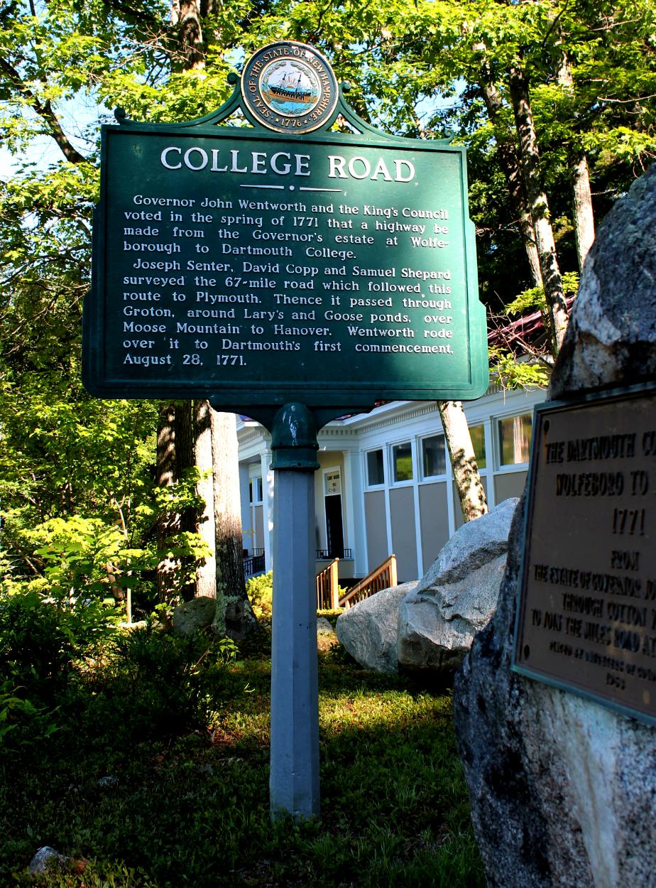 College Road Wolfeboro Nh Historical Marker