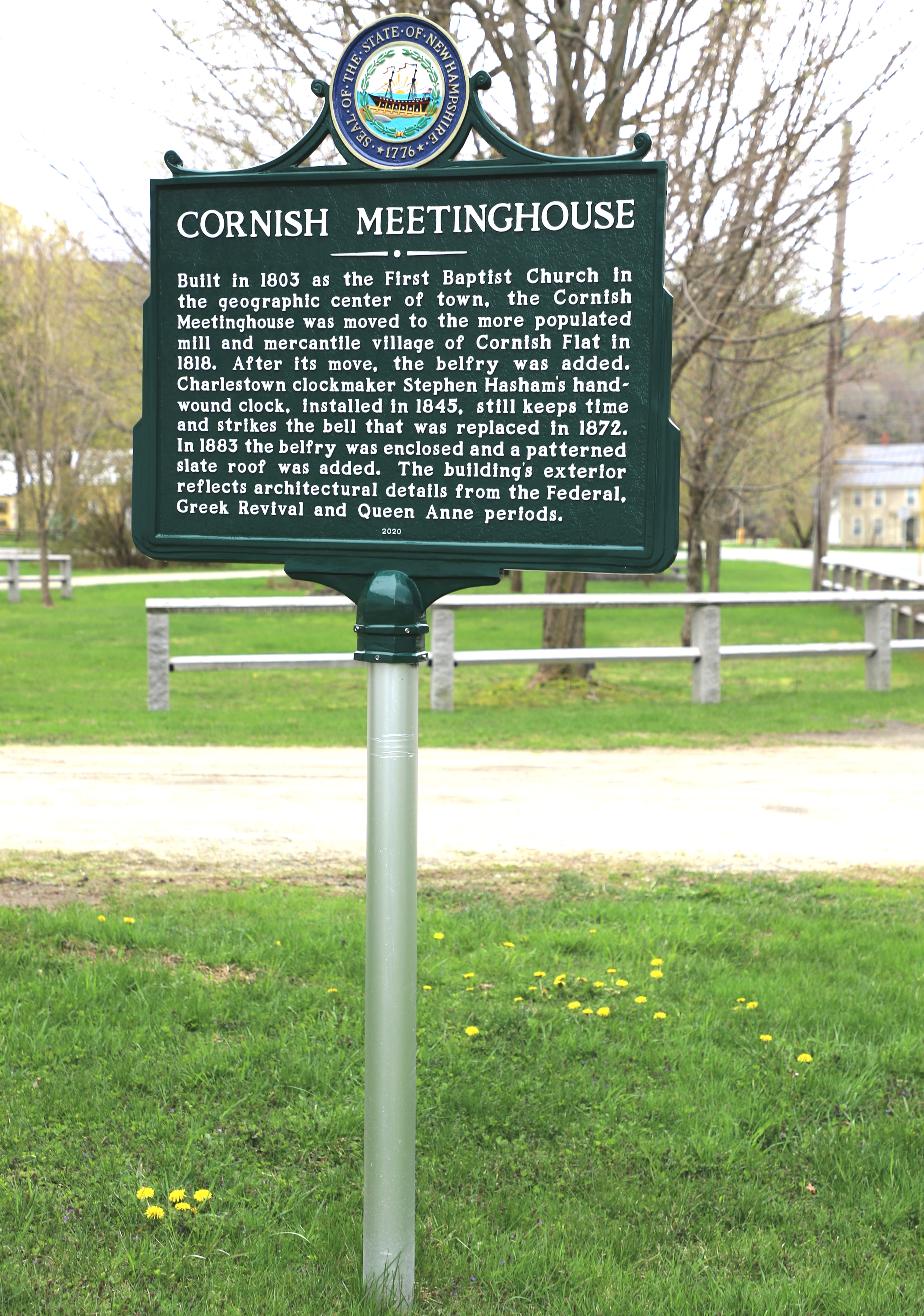 Cornish Meetinghouse NH Historical Marker #265