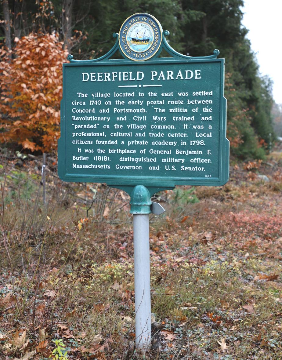Deerfield Parade Historical Marker #125 - Deerfield NH