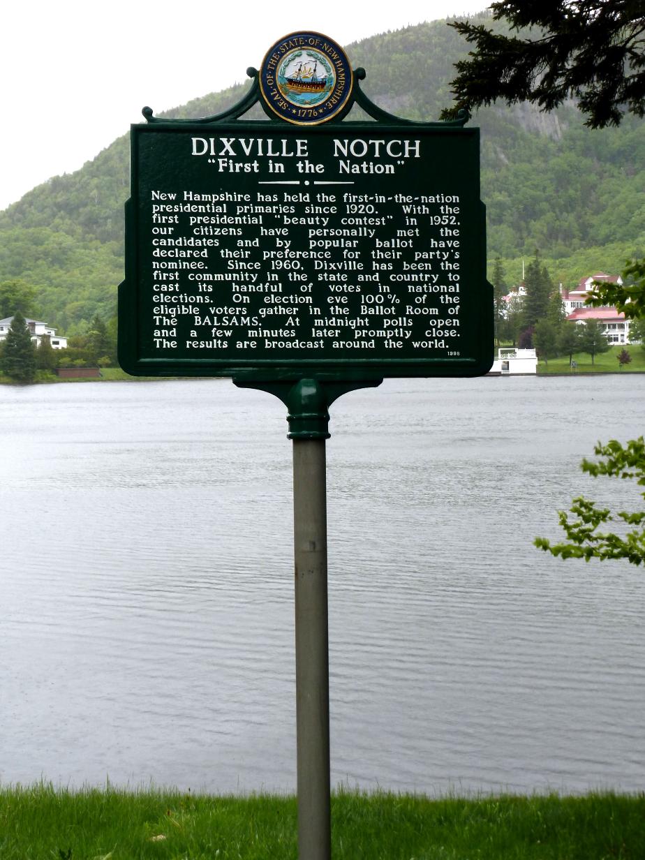 Dixville Notch Historical Marker