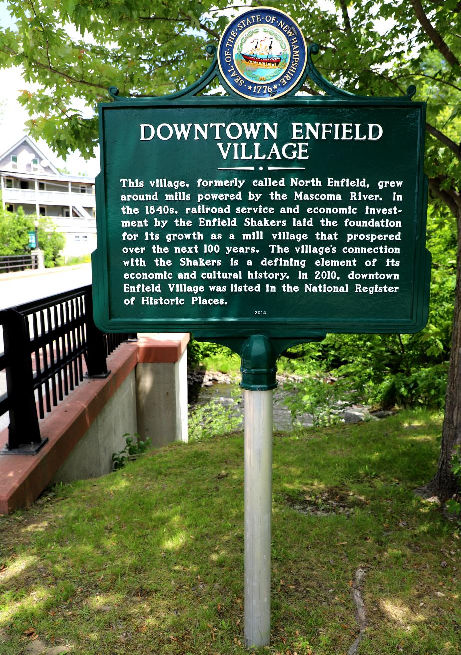 Downtown Enfield Village Historical Marker #241 - Enfield, New Hampshire