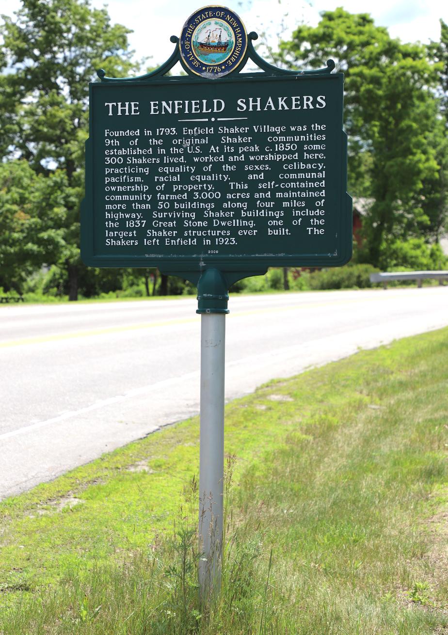 Enfield Shakers Historical Marker #202 - Enfield New Hampshire