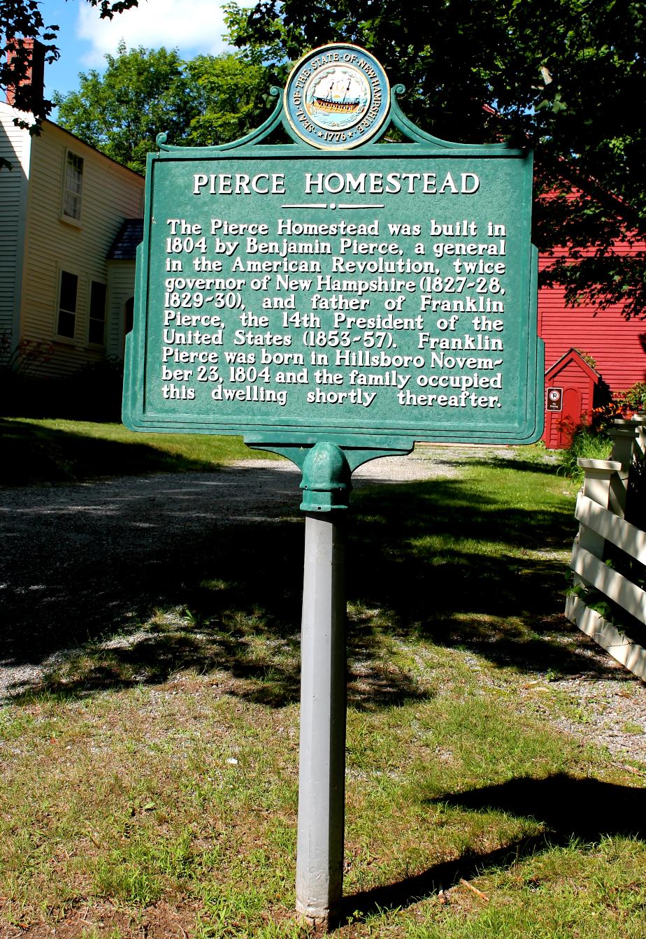 Franklin Pierce Homestead Historical Marker, Hillsborough NH