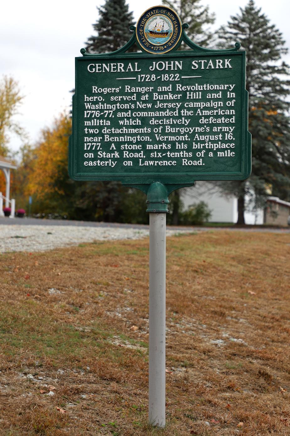 General John Stark Birthplace Historical Marker #48 Derry New Hampshire