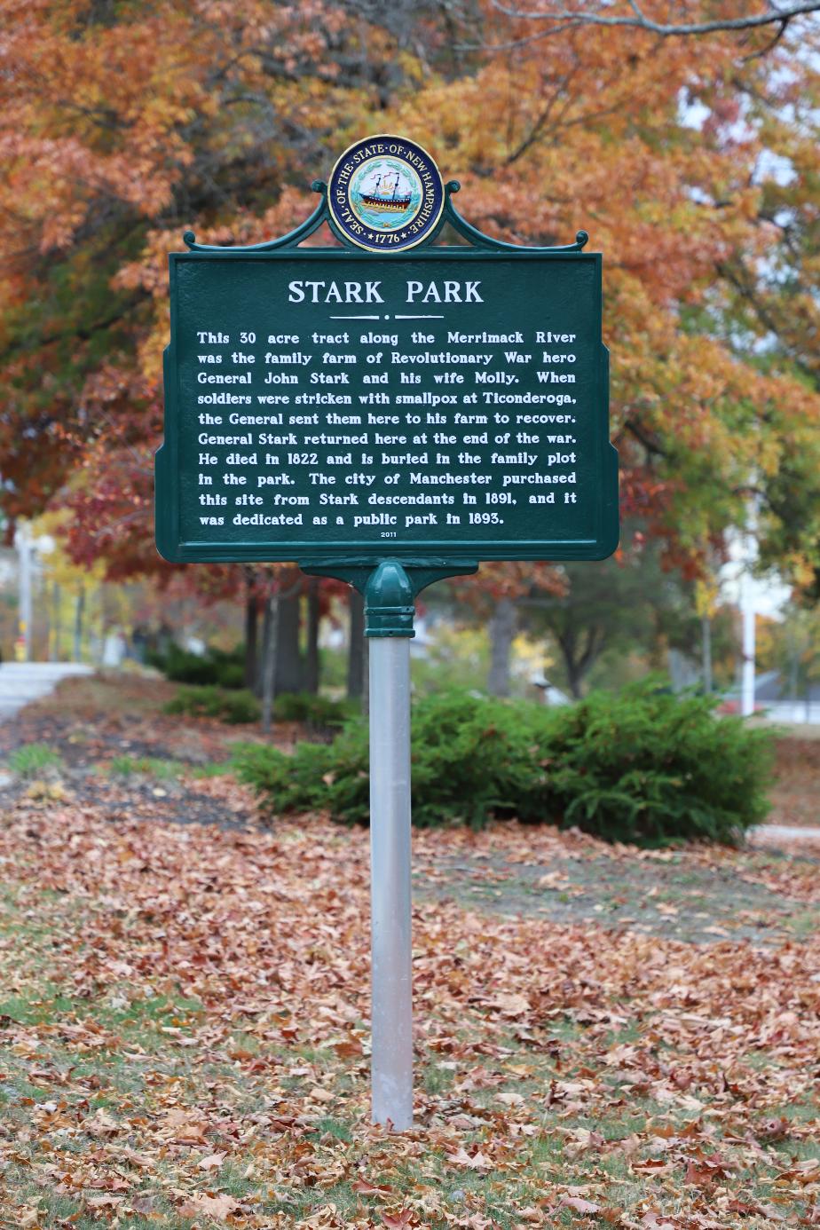 General John Stark Park Historical Marker 225 Manchester New Hampshire