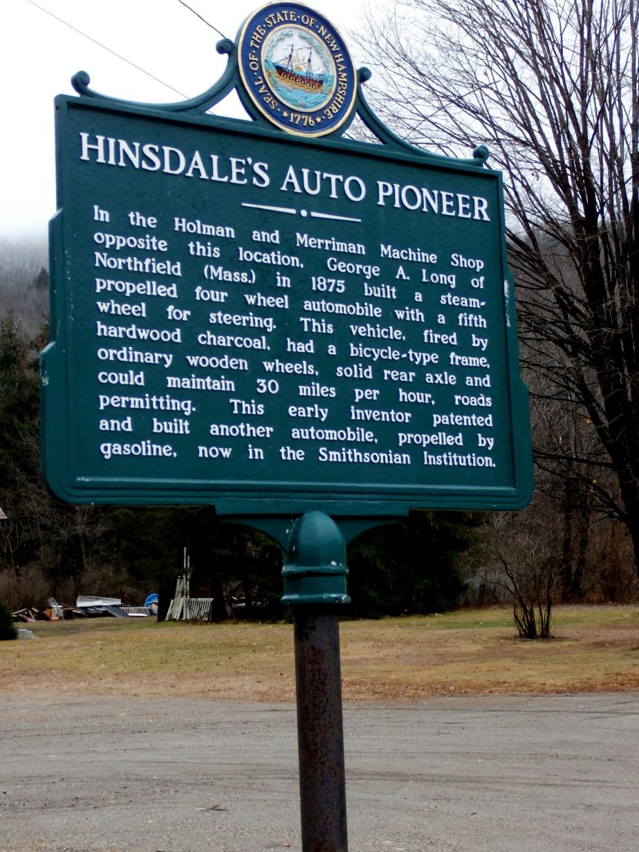 Hindsdale Auto PIoneer Historical Marker