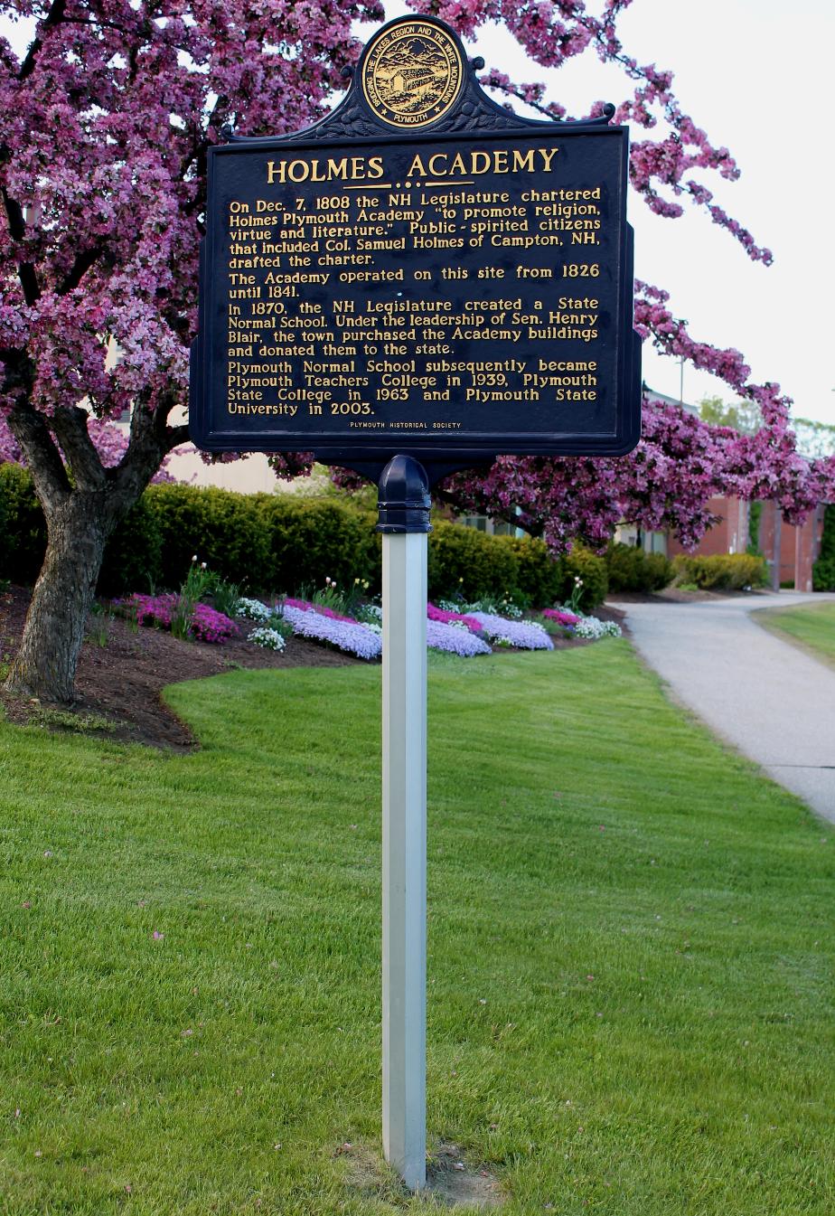 Holmes Academy Historical Marker - Plymouth, New Hampshire