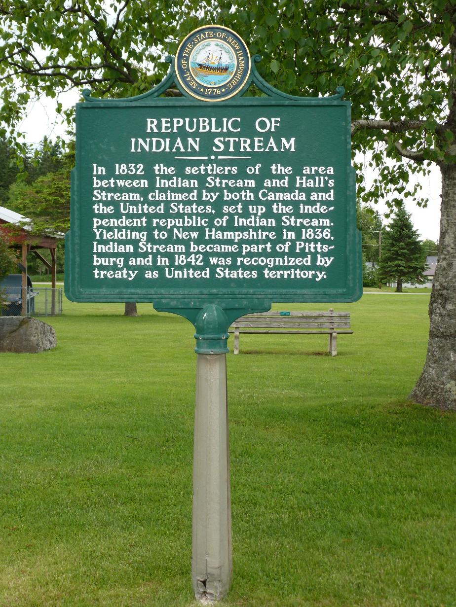 Indian Stream Republic Historical Marker