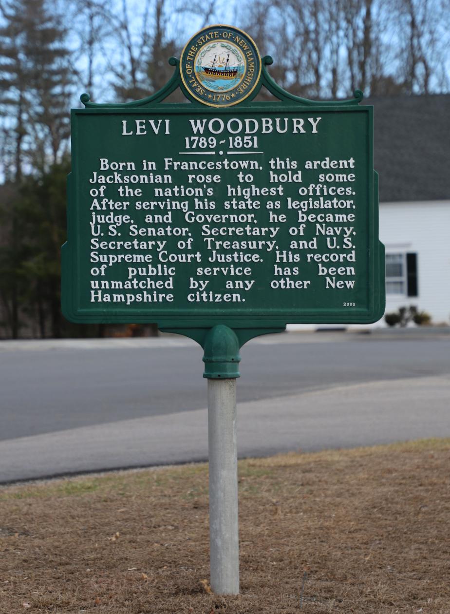 Levi Woodbury NH Governor Historical Marker #43 Francestown New Hampshire