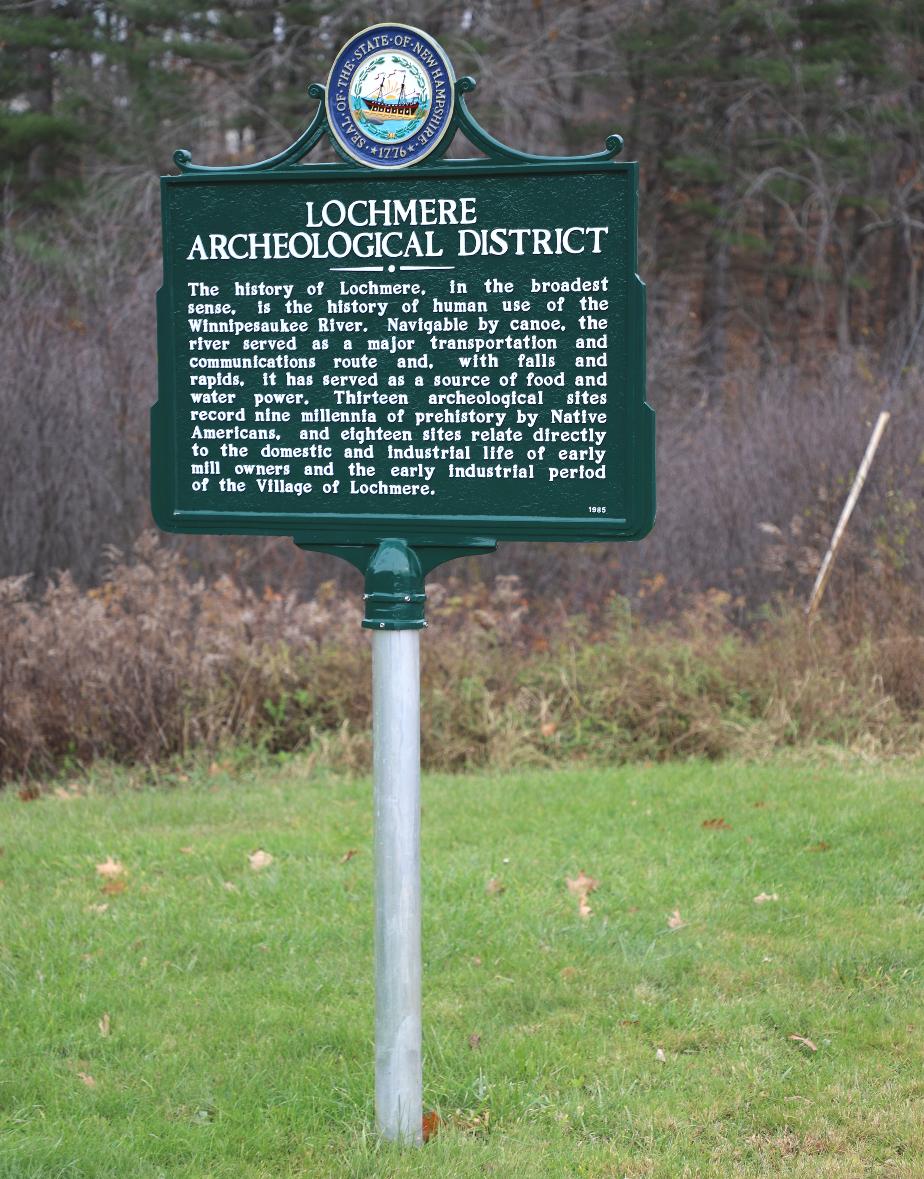 Lochmere Archeological District - Tilton NH - Marker #149