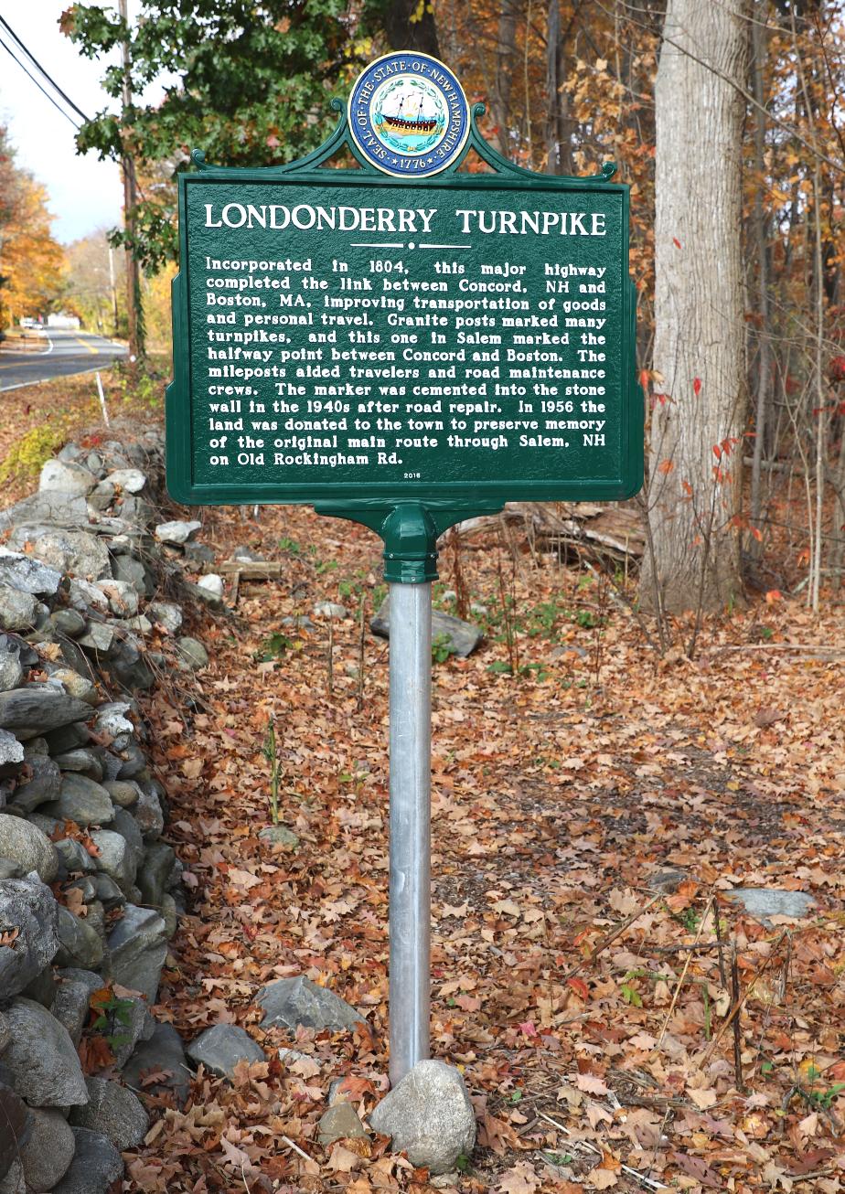 Londonderry Turnpike NH Historical Marker #253 - Salem New Hampshire