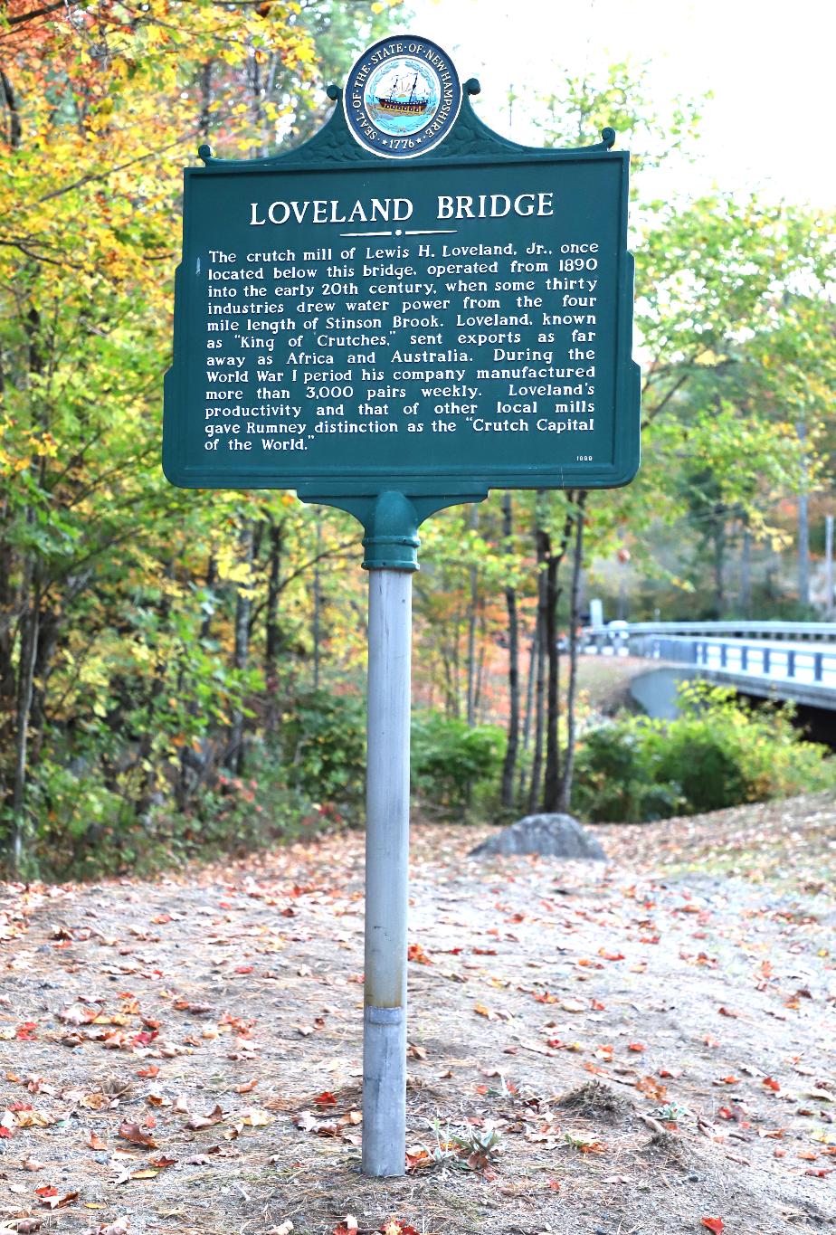 Loveland Bridge Historical Marker #174 - Rumney New Hampshire
